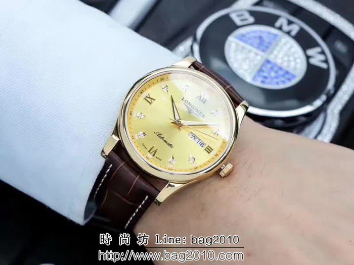LONGINES浪琴 2018全新名匠系列雙曆男士機械腕表 WSS1827
